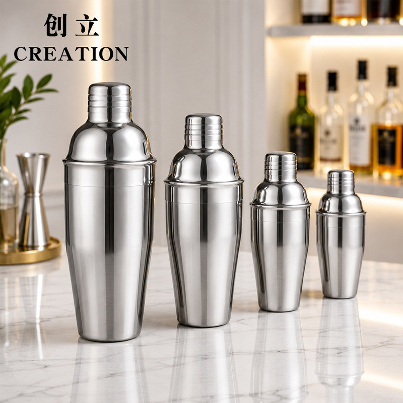 350ml Bartender Shaker Shaker Milk Tea Shaker Cup Thép không gỉ Bartender Chai Drink Shop Tool