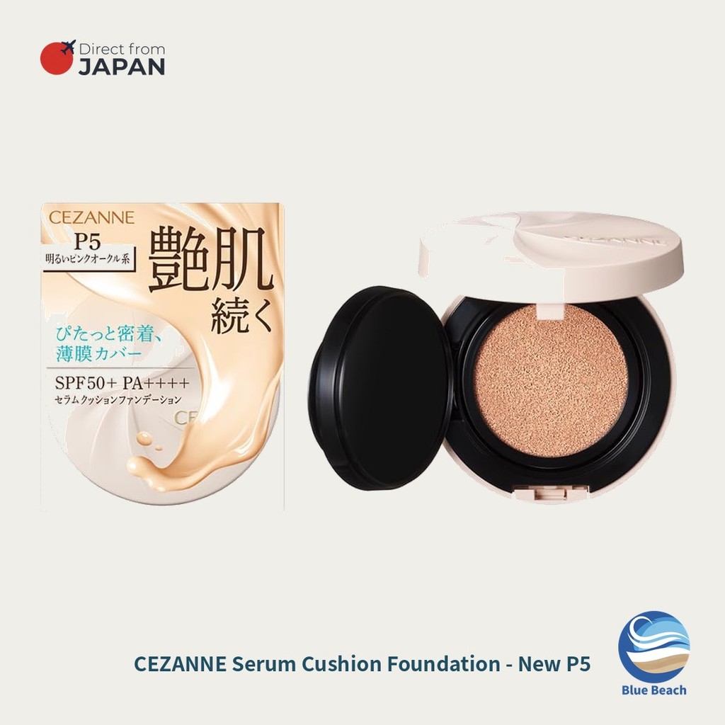 CEZANNE Serum Cushion Foundation SPF50+ PA++++/Kem Nen Cushion/11g/3 Tone/Made in Japan