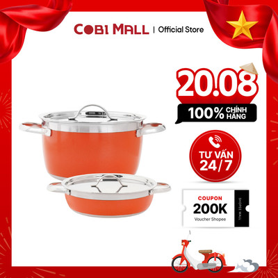 Nồi Inox 5 Lớp Dongnam 20cm/24cm Có Nắp Kính Dùng Bếp Từ Inox 304 Cao Cấp Chống Gỉ Cobi Home
