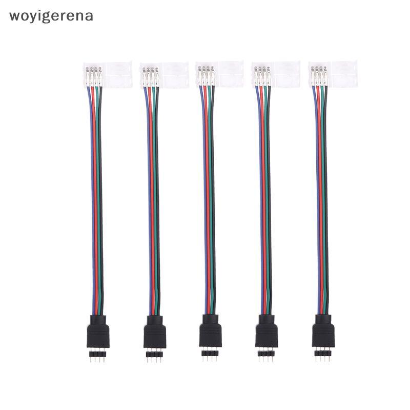 [WYIG] 5 Cái 5050 LED RGB Strip Light Connector 4 Pin Dây Dẫn Cho Bộ Điều Khiển Jumper Không Hàn Kẹp