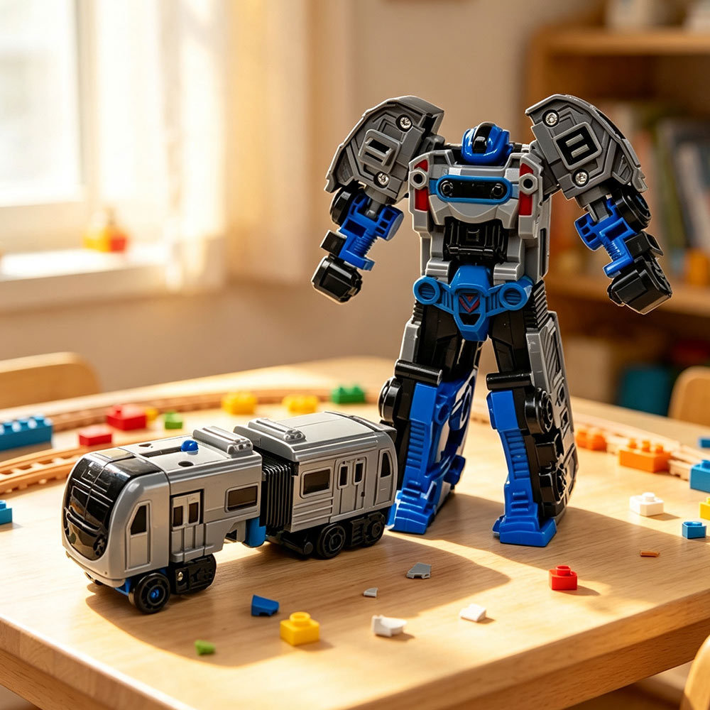 Transformable Robot Vehicle Toy No Battery Educational Car Model Fun Play Gift For Boys And Girls Co