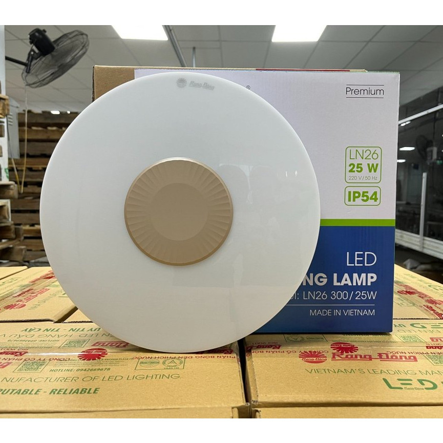 [RẠNG ĐÔNG] Đèn LED Ốp Trần Tròn Tràn Viền Model: LN26 18W, 25W BẢO HÀNH 24 Tháng