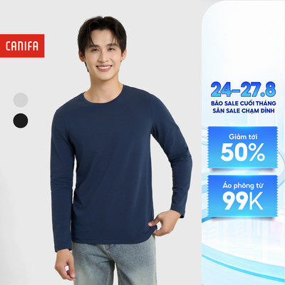 Áo body nam cổ tròn CANIFA áo thun dài tay 8IT25W001