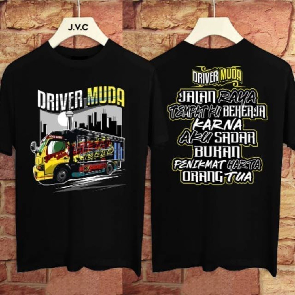 / Áo thun nam phân phối áo sơ mi / tài xế | Baju pria / baju distro / driver muda