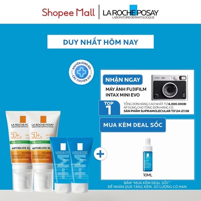 [FS] Bộ sản phẩm làm sạch & chống nắng nâng tone cho da dầu La Roche-Posay Anthelios XL