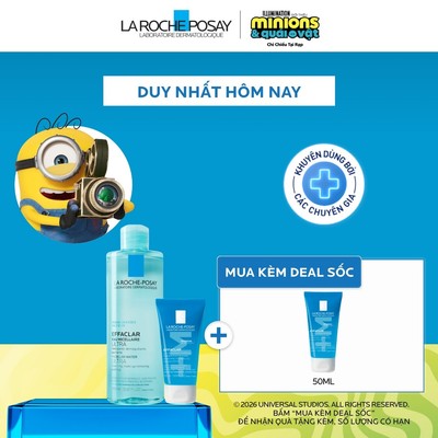 [FS] Bộ đôi làm sạch sâu dành cho da dầu La Roche-Posay Effaclar Micellar Water 400ml