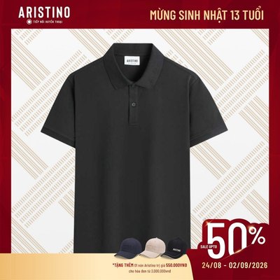 Áo Polo Elite Aristino Cổ thêu chữ kí Aristino Ngắn Tay Chất Cotton Thoáng Mát Form Regular APSR10EC