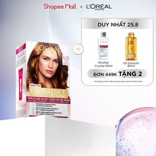 Màu nhuộm dưỡng tóc phủ bạc bảo vệ gấp 3 L'Oreal Paris Excellence Crème 172ml