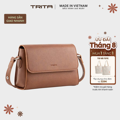 Túi Trita (Thời trang nữ dáng hộp khóa nam châm basic size 22 - Túi đeo chéo da RHN155) Bagsmart