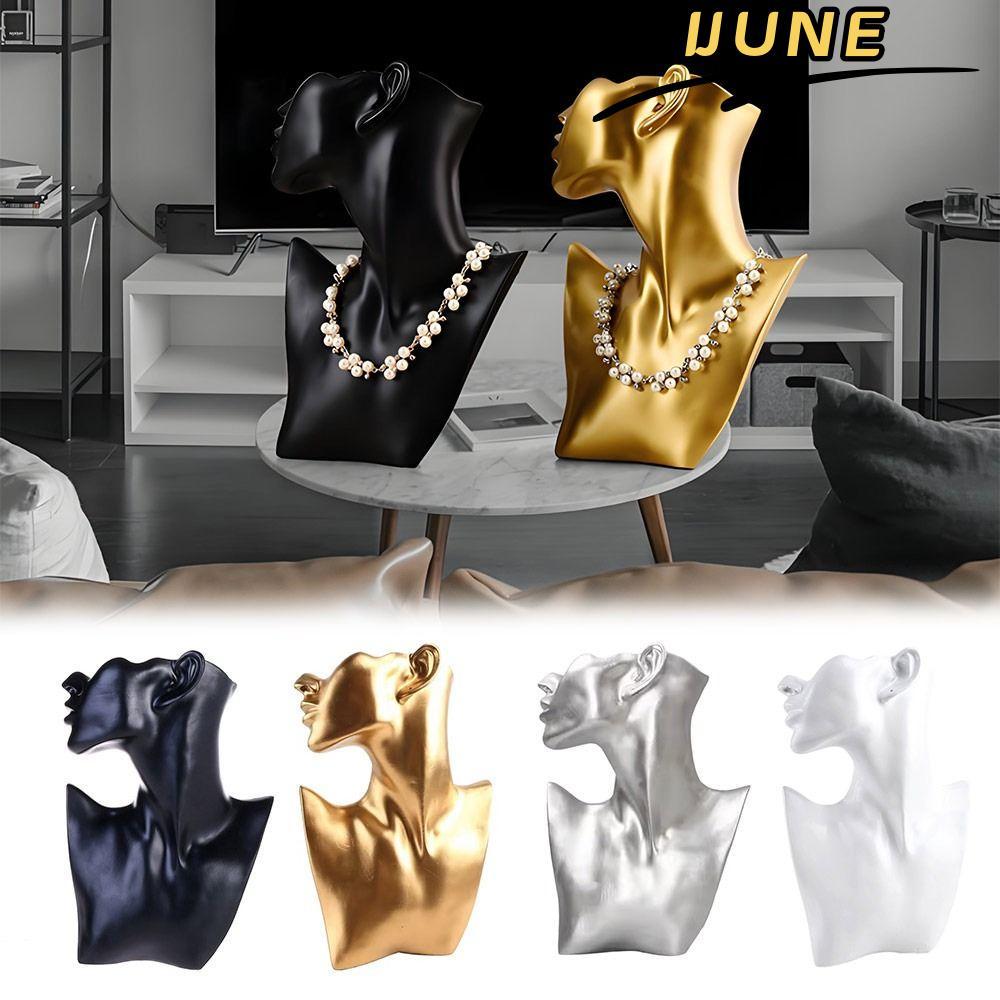 Giá đỡ đồ trang sức IJUNE, Giá đỡ trưng bày đồ trang sức hình nộm bằng nhựa, Đồ trang trí thủ công M