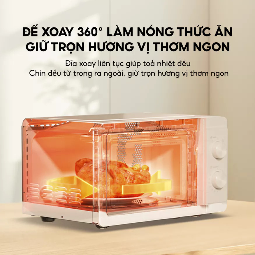 🌙🌙 Lò vi sóng cơ Aqua AQS-MWM2001R(W)-VN Dung tích 20L - 5 mức công suất - Tiết kiệm điện năng - 700