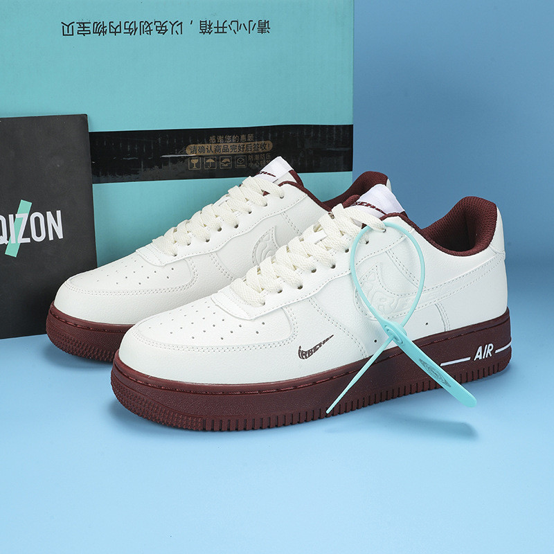[] af1 Kỷ niệm 40 năm Giày nam màu be màu đỏ Không quân số. 1 Giày Trắng Nhỏ dunk Panda Nữ