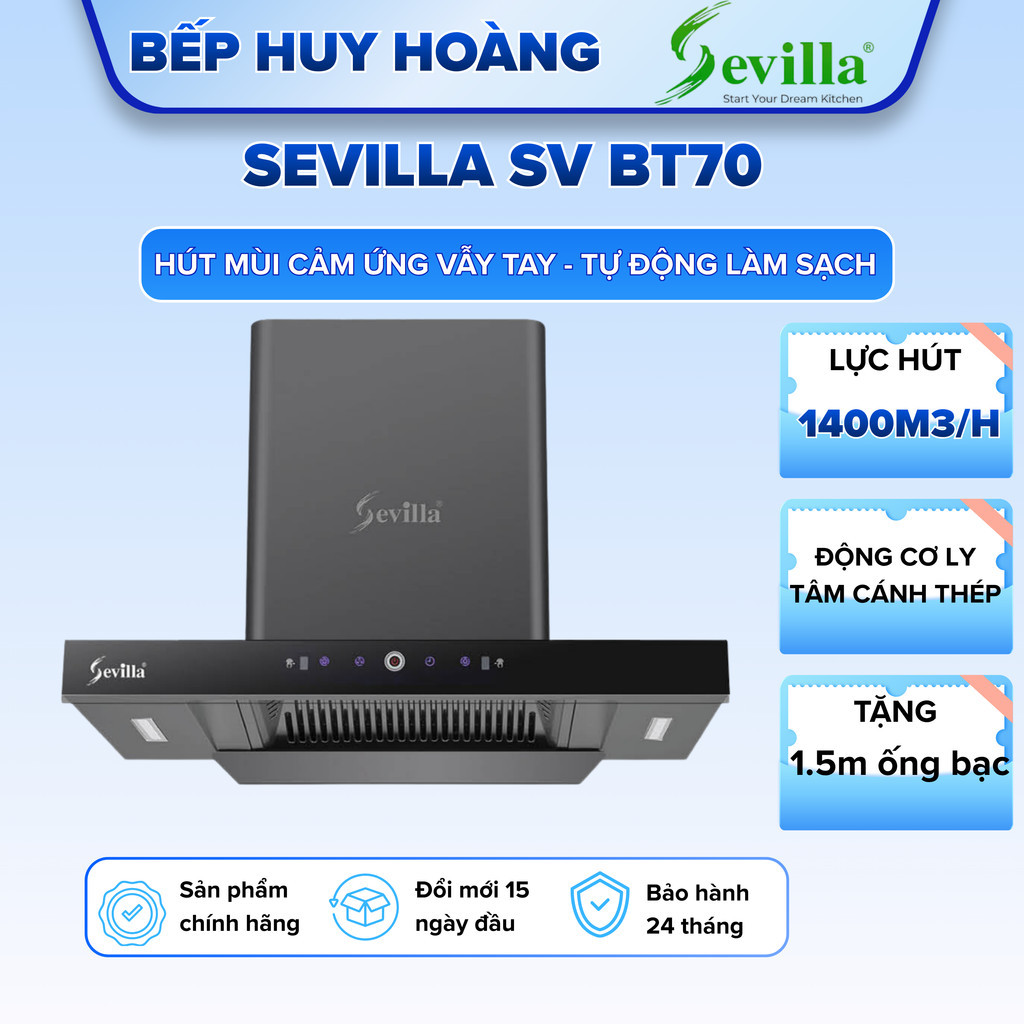 Máy hút mùi Sevilla BT70 | 70CM | Sevilla BT87 | Hút mùi chữ T SEVILLA SV BT70