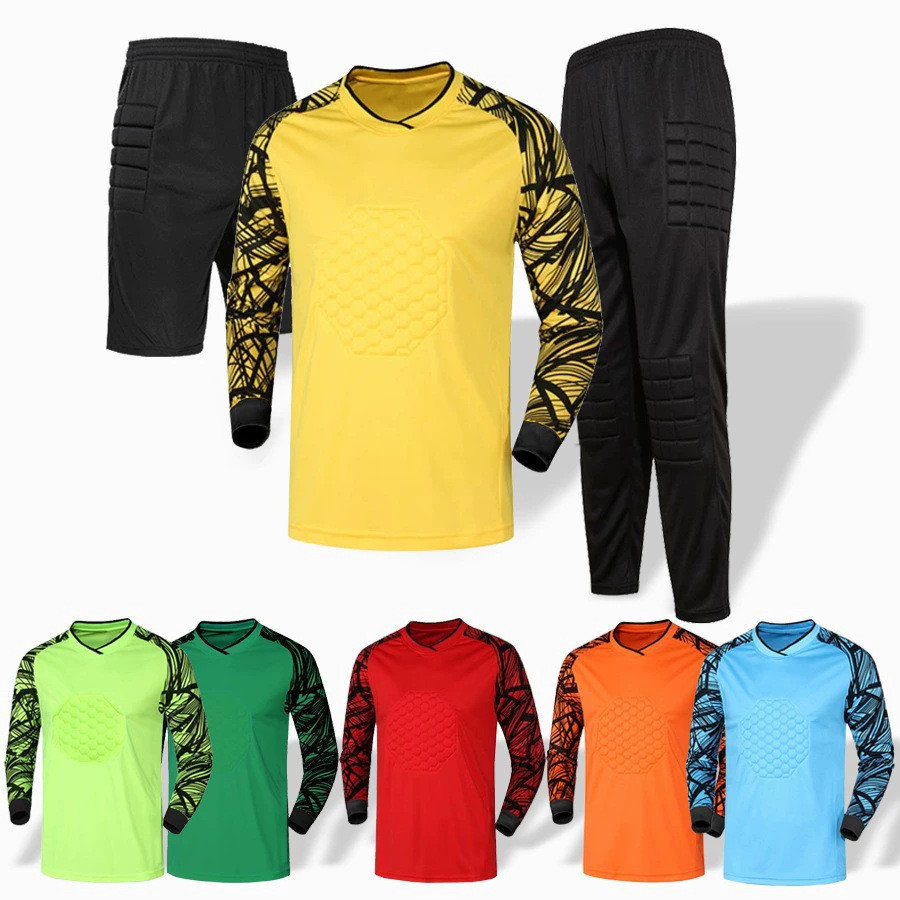 Áo thủ môn Lô hàng trên Behalf World Cup Training Sponge Jersey Thủ môn Áo bóng đá Tấm lót chống va 