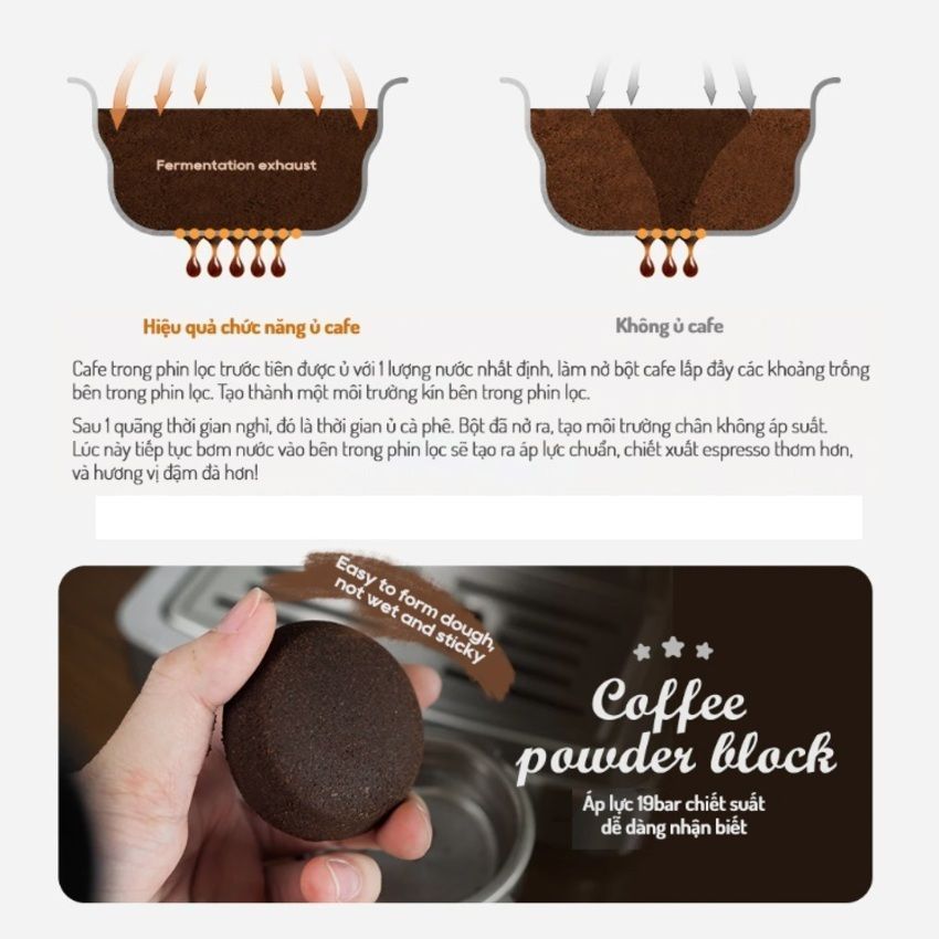 ☀ Máy pha cà phê bán tự động Espresso, Cappuccino, Latte thương hiệu Mỹ cao cấp HiBREW H10B