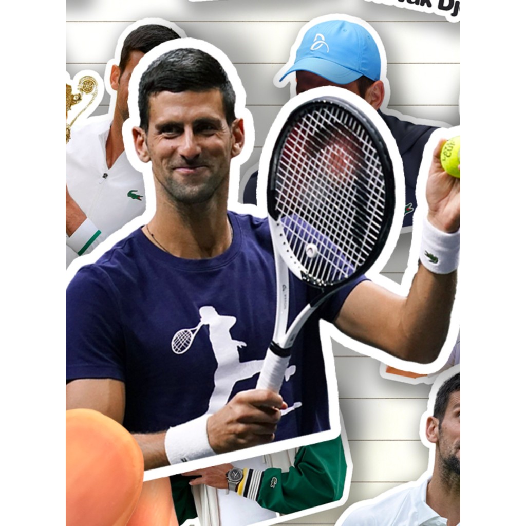 Nhãn dán trang trí Novak Djokovic HD Vận động viên quần vợt chống nước Novak Djokovic Nhãn dán trang