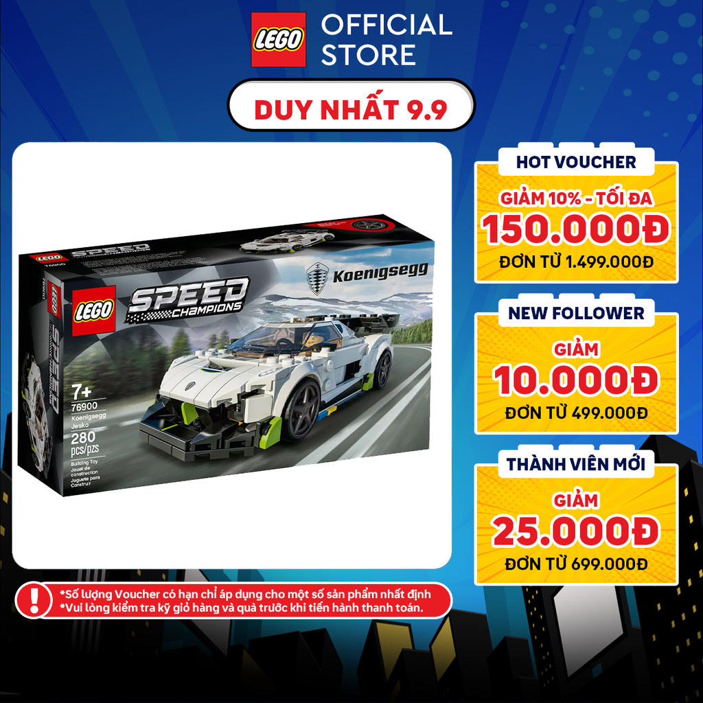 LEGO SPEED CHAMPIONS 76900 Siêu Xe Koenigsegg Jesko (280 chi tiết)