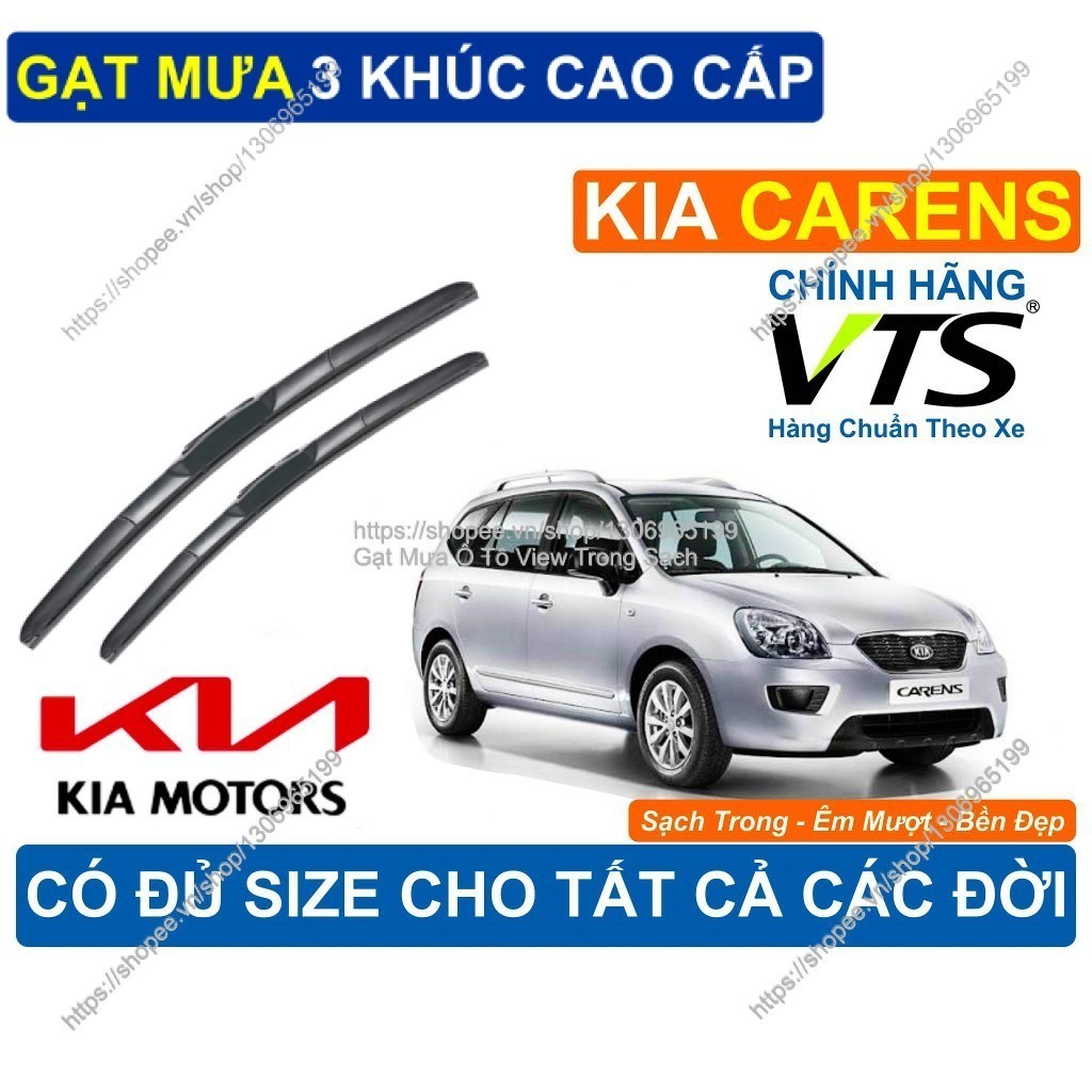 Gạt Mưa 3 Khúc K2 Kính Lái KIA CARENS, Cặp Gạt Mưa 3 Khúc Kính Lái KIA CARENS.,  KIA CARENS.