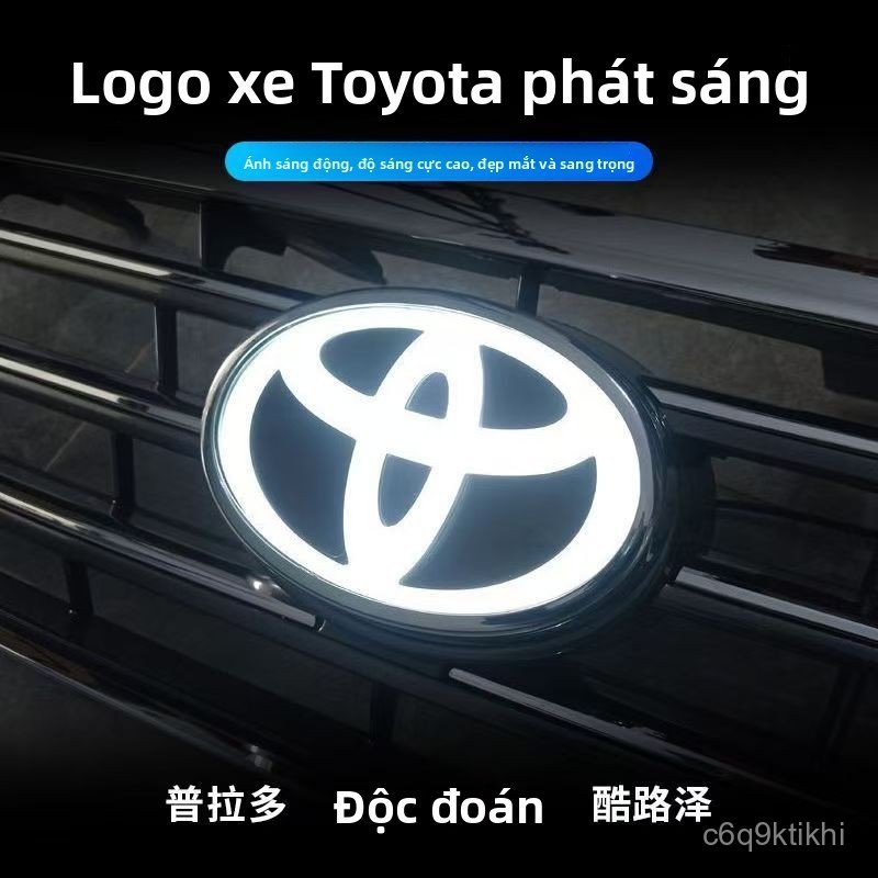 Logo xe Toyota phát sáng có đèn hiệu ứng nước chảy Prado Land Cruiser