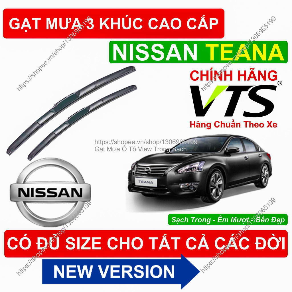 Gạt Mưa 3 Khúc Kính Lái Nissan Teana- Cặp Gạt Mưa  Kính Lái Cho Các Dòng  Nissan Teana