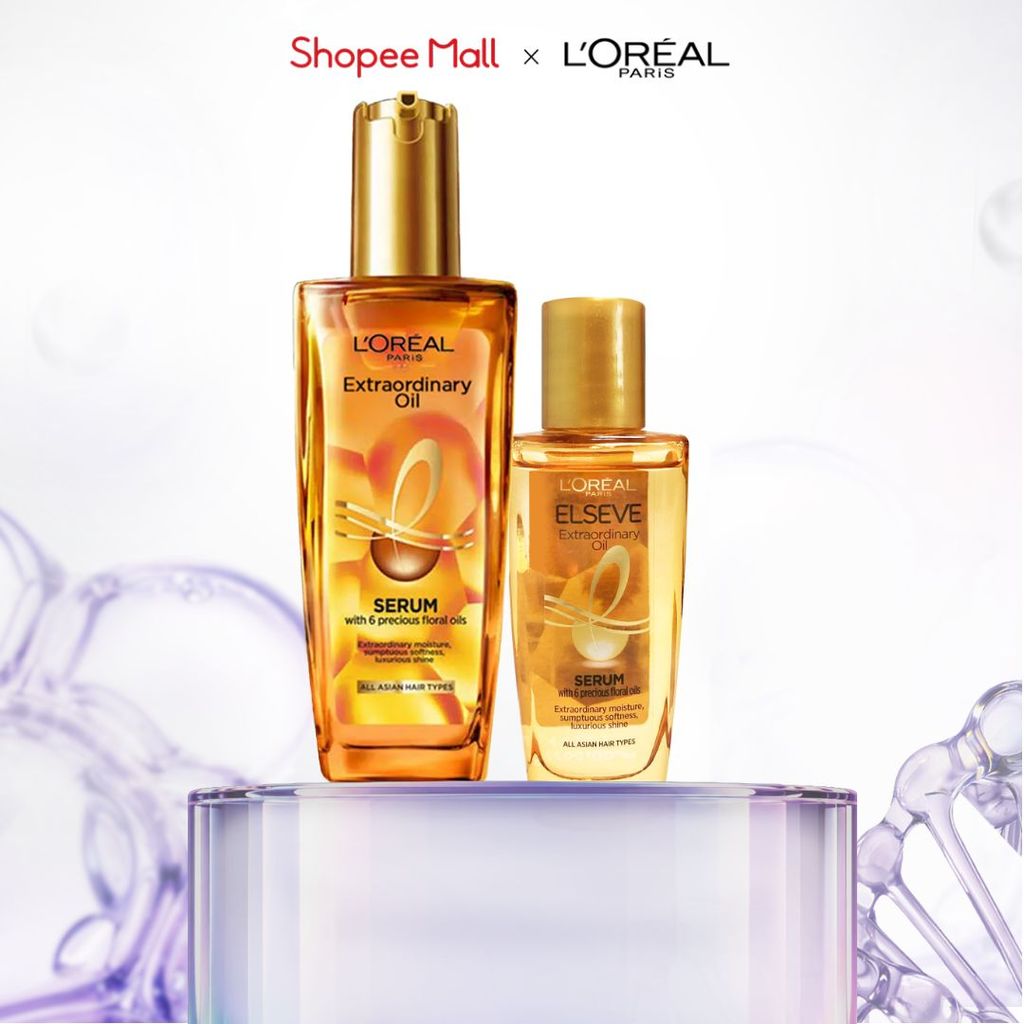 Bộ dầu dưỡng chiết xuất tinh dầu hoa tự nhiên L'Oreal Paris Elseve Extraordinary Oil Ultra Nourishing 130ml