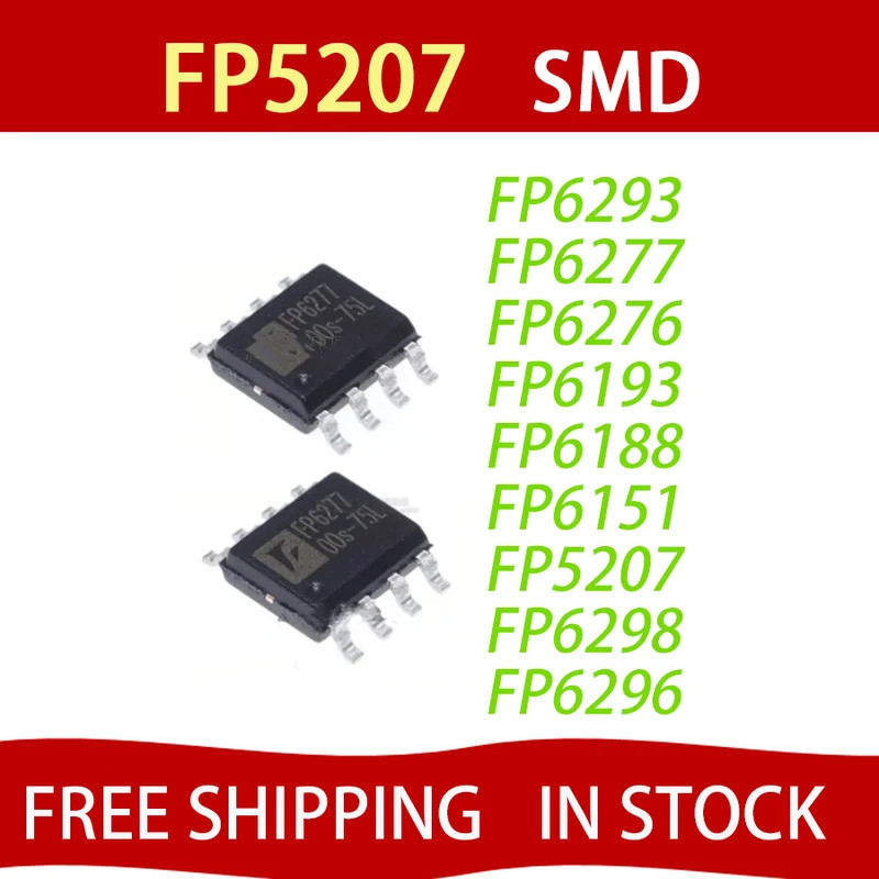 5 CÁI FP5207 6151 6188 6193 6276 6277 6293 6296 6298XR-G1 SMD Power Bank Boost IC