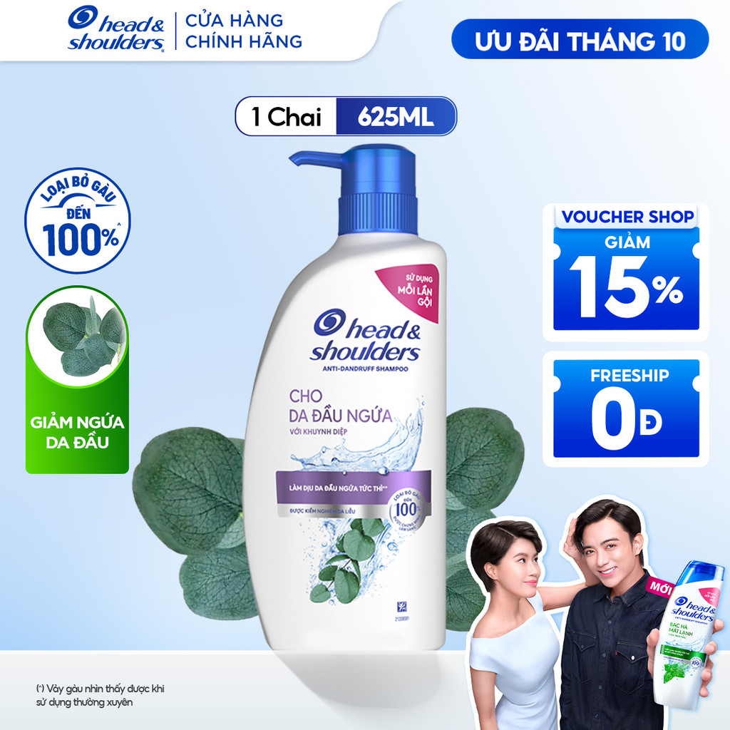 Dầu Gội HEAD & SHOULDERS Giảm Ngứa Da Đầu Chai 625ML