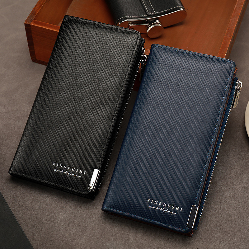 Men's Wallet Long Suit Bag Fashion Two-in-One Multi Card Holder Document Bag Zipper Men's Wallet yUB