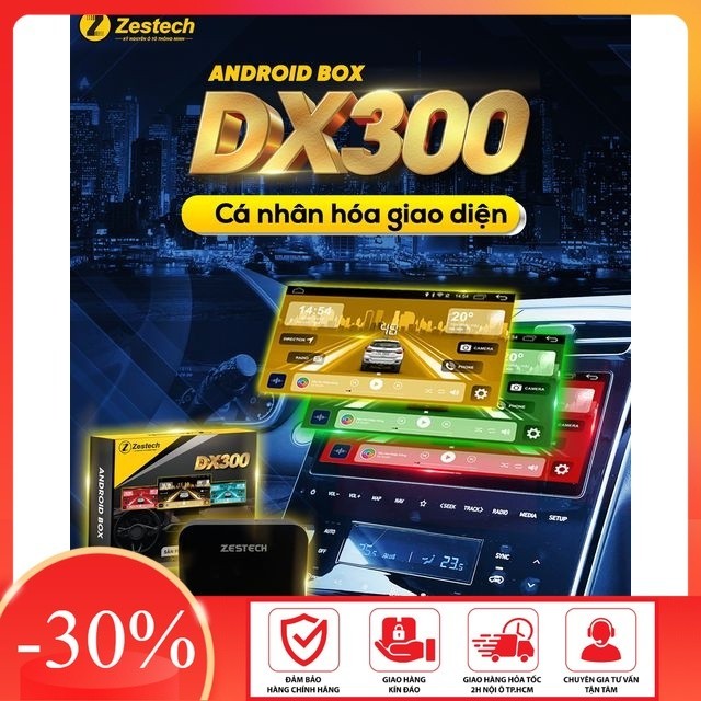 android box ZESTECH DX300 , bh 2 năm , hàng chính hãng , tặng camera hành trình , bao lắp đặt tận nơ
