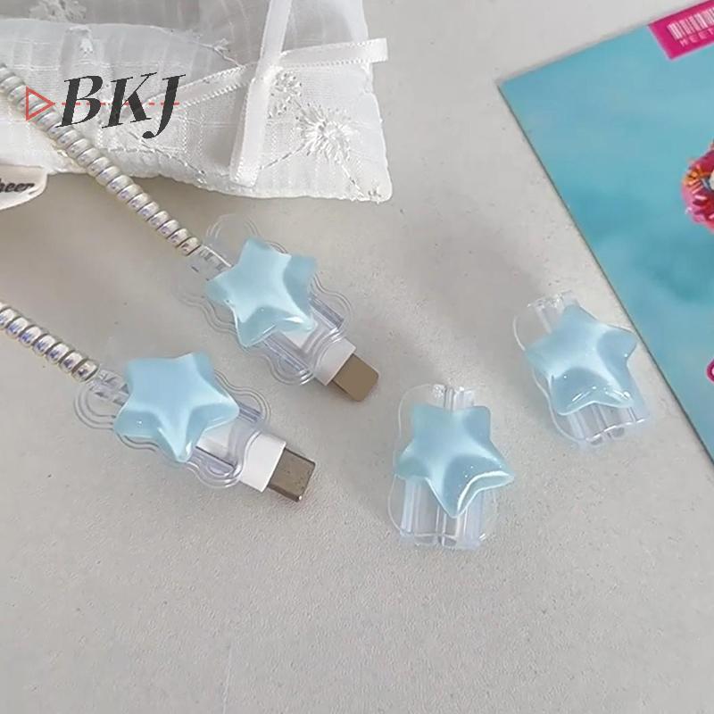 [KJ] Hàn Quốc Dễ Thương 3D Ocean Stars Change Charger Protector Cover Dây Sạc Bảo Vệ Người Tổ Chức W