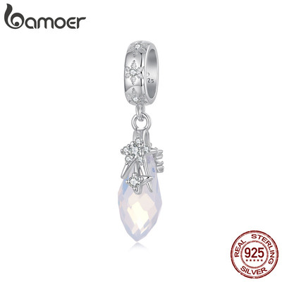 Bạc 925 và Pha Lê Mặt Dây Chuyền DIY với Charm Frost, phù hợp làm quà tặng cho nữ