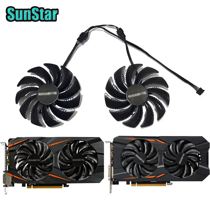 I 'New 88MM 4PIN T129215Quạt Làm Mát Thẻ Video SU PLD09210S12HH, Dành Cho Gigabyte GTX 1050 1060 107