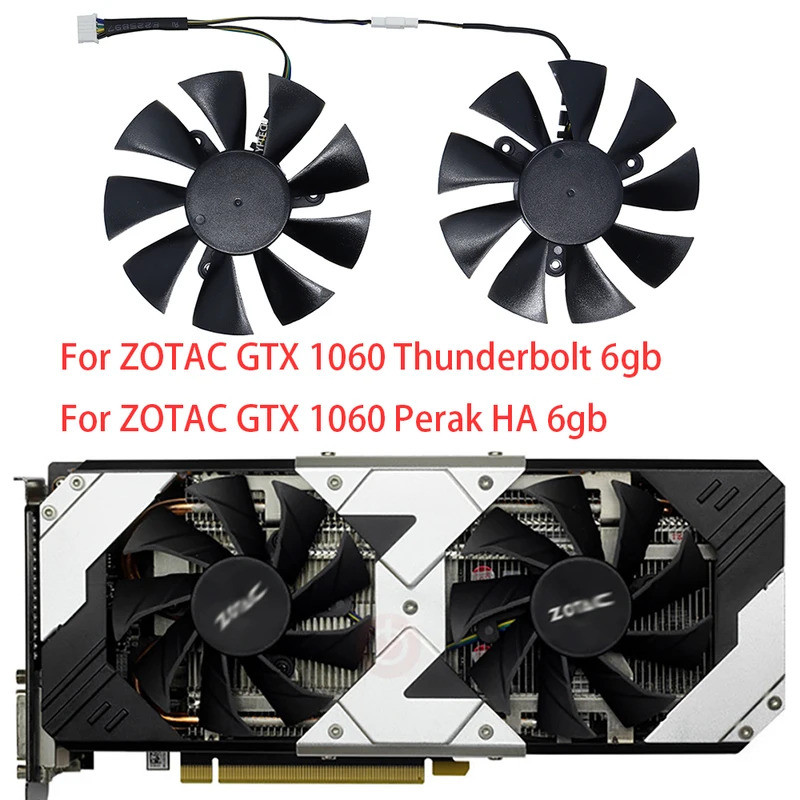I-GPU Cooler, Quạt Card Video, 2 Cái / bộ, GFY09010E12SPA, Dành Cho Zotac GTX 1060 Thunderbolt 6gb, 