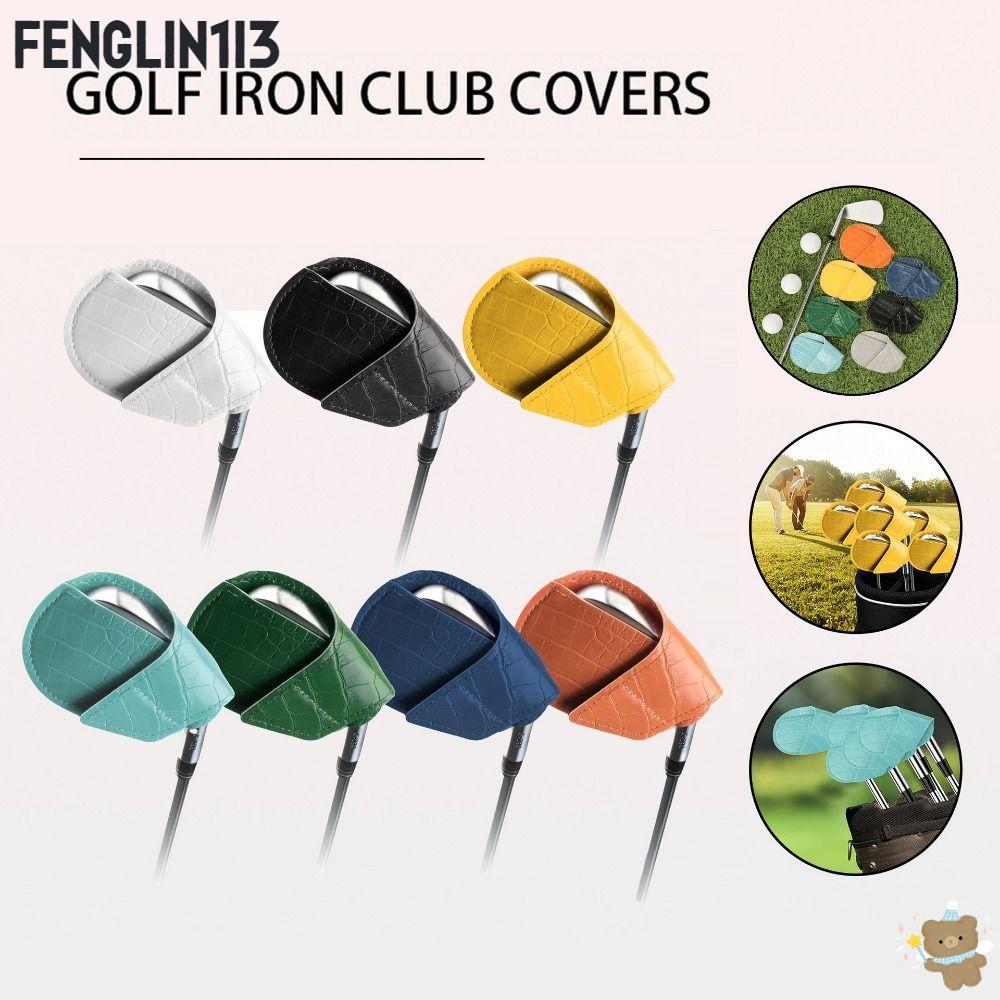 FENGLIN1I3 Golf Iron Headcover, Da PU Họa Tiết Cá Sấu Golf Club Head Cover, Thiết Bị Tập Golf Chống 