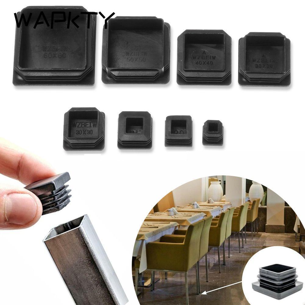 WAPKTY 10 Cái / bộ Trống Cuối Mũ Ghế Chân Mũ Nhựa Vuông Mũ Bảo Vệ