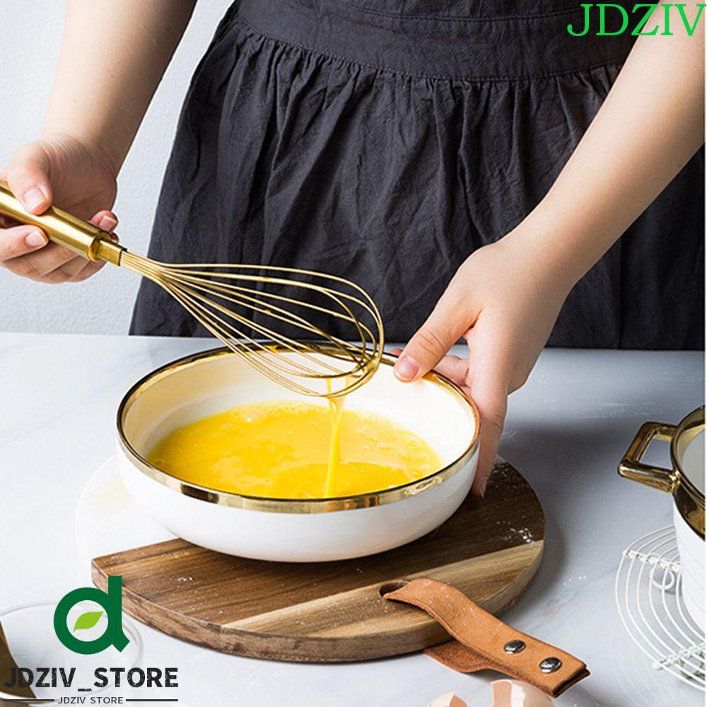 JDZIV Whist Kitchen Home Milk Frother Golden Manual Cooking Mixer