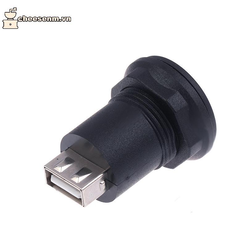 Cheenm USB C Nữ Sang USB Một Đầu Nối Nữ Tròn Flush Panel Gắn Bộ Chuyển Đổi Mở Rộng Vách Ngăn Passthr