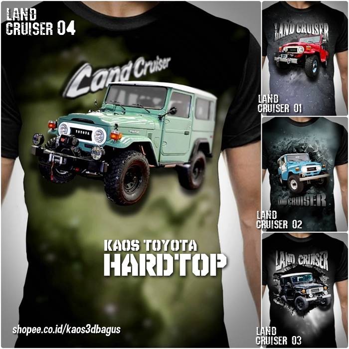 Toyota Hardtop Land Cruiser Fj40 Bj40 Áo thun ô tô nam thời trang địa hình Xe cộng đồng Câu lạc bộ Á