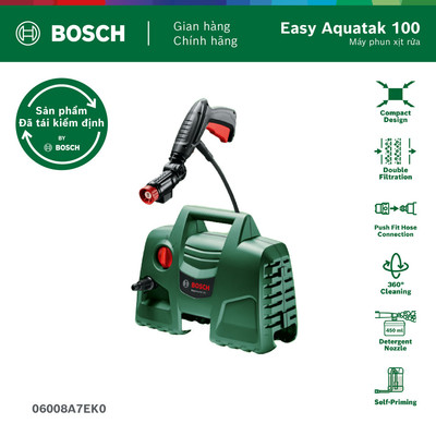 [Hàng kiểm định lại] Máy phun xịt rửa Bosch Easy Aquatak 100 - Hoạt động ổn định, có bảo hành 3 tháng