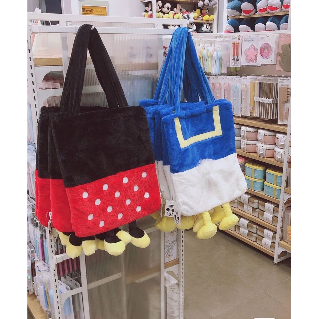 MINISO MINISO Premium Disney Minnie Donald Vịt Lông Túi Đeo Vai Túi Xách Hoạt Hình Dễ Thương Túi Nữ