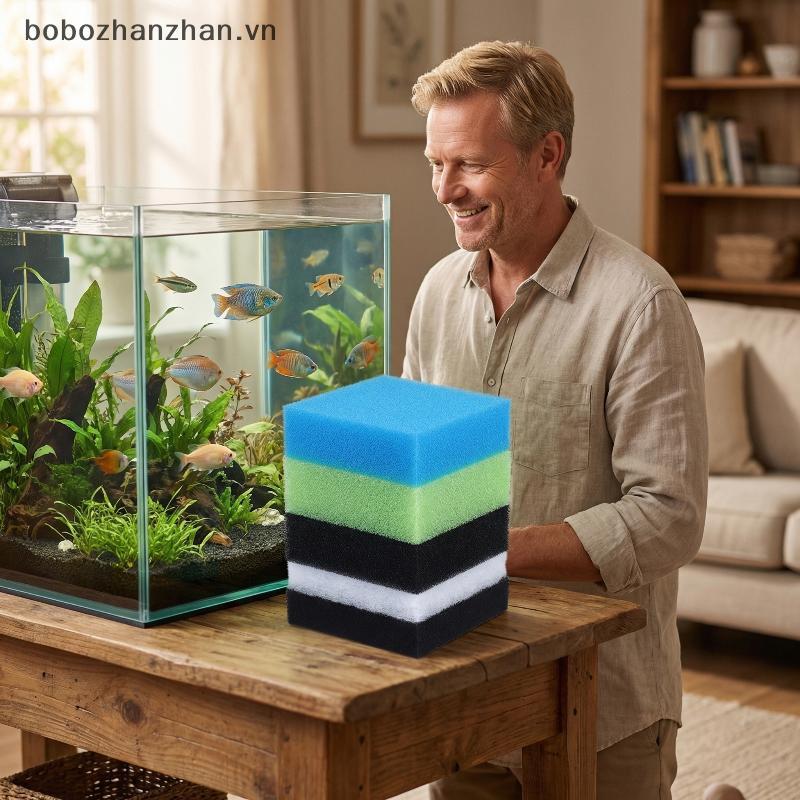 [bobozhanzhan.vn] Bộ lọc bể cá sử dụng tại nhà Cotton 5 CÁI cho Juwel Bioflowpatible Media Đảm bảo C