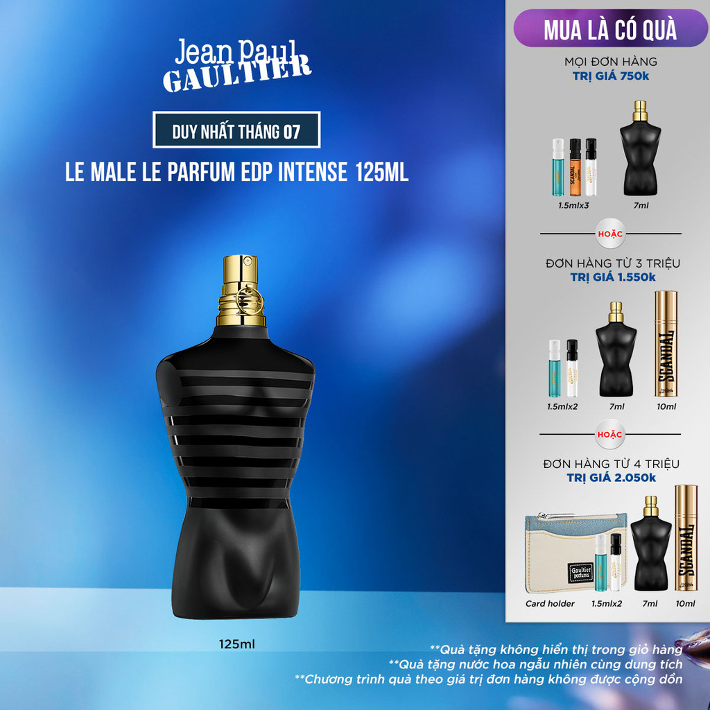 Nước hoa Nam Jean Paul Gaultier Le Male Le Parfum Eau de Parfum Intense 125ML
