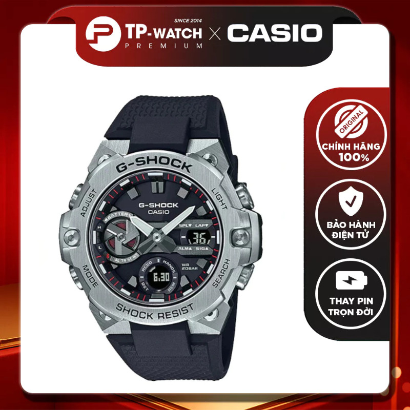 Đồng Hồ Nam Casio G-Shock GST-B400-1ADR Bluetooth - Năng lượng mặt trời - Lõi Carbon | G-Shock GST-B