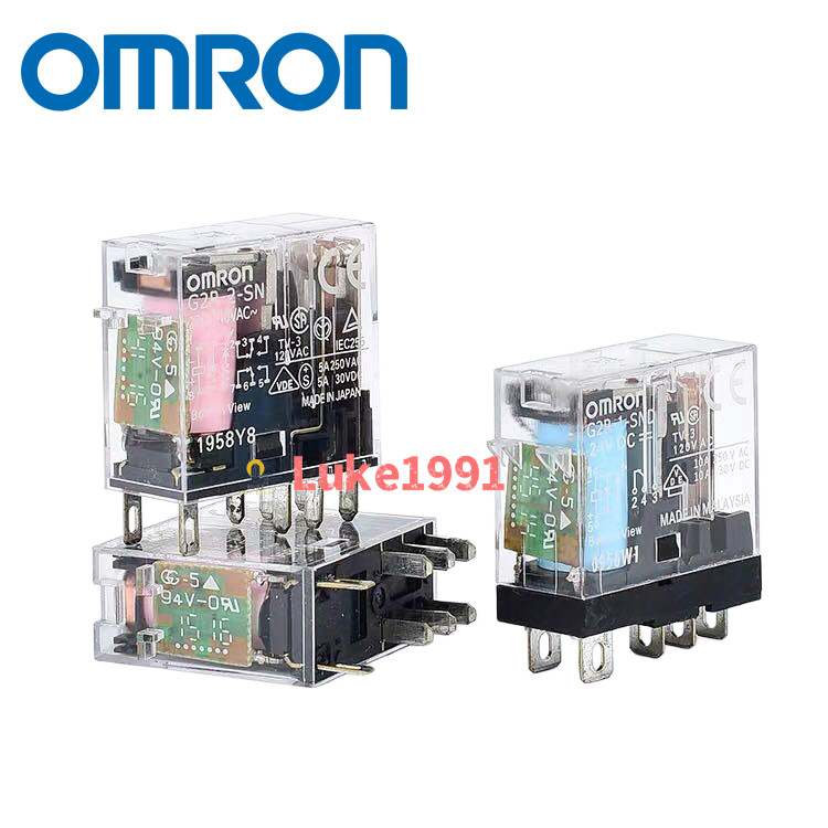 Omron Rơ Le 2NO2NC G2R-1-SN G2R-2-SND AC220V DC24V 8 Chân 5 Chân Mới
