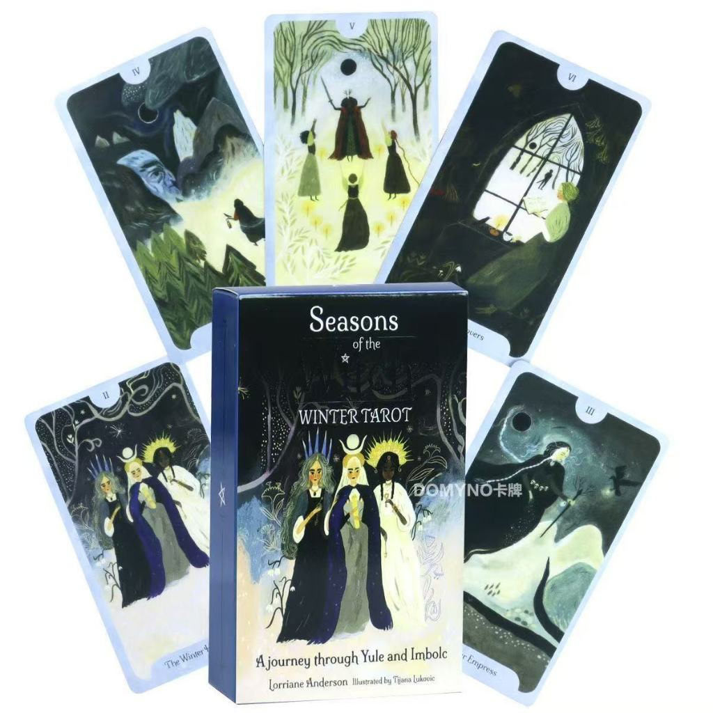 [Hai kích cỡ] Winter Solar Tarter Tarot English Board Game Card Game Seasons of the Witch Winter Tar