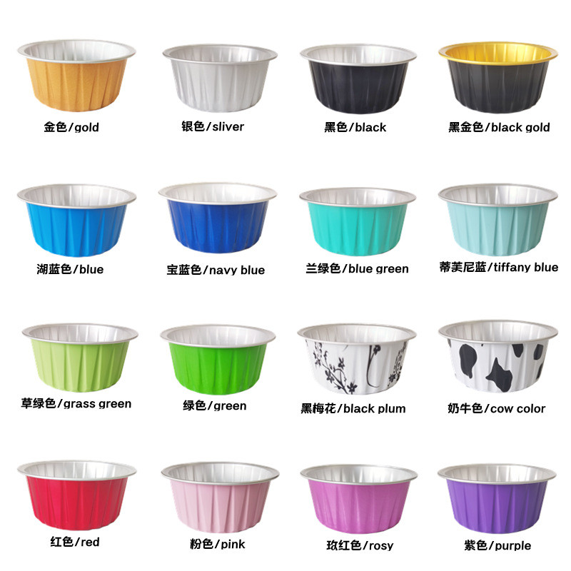 125ml Dày Lá Nhôm Chống Nướng Bánh Tinfoil Cup Mousse Cup Pudding Cup Xuemei Niang Cup Khuôn Nướng B