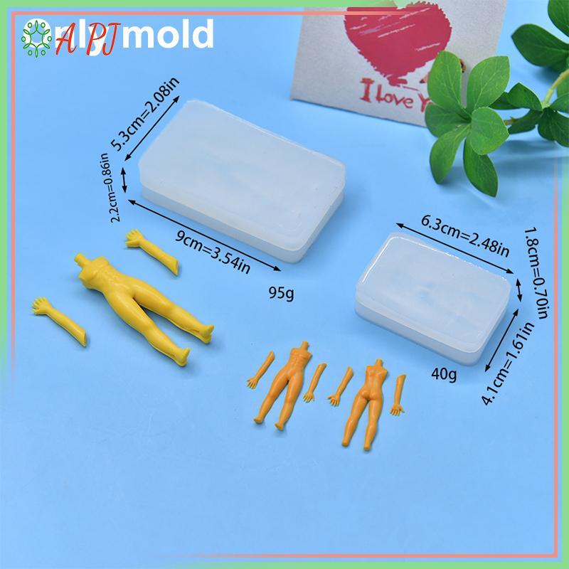 [APJ] 1 Bộ Đất Sét Polymer Nam Búp Bê Cơ Thể Torso Khuôn Silicon Fondant / Nhựa Đất Sét DIY Búp Bê Đ