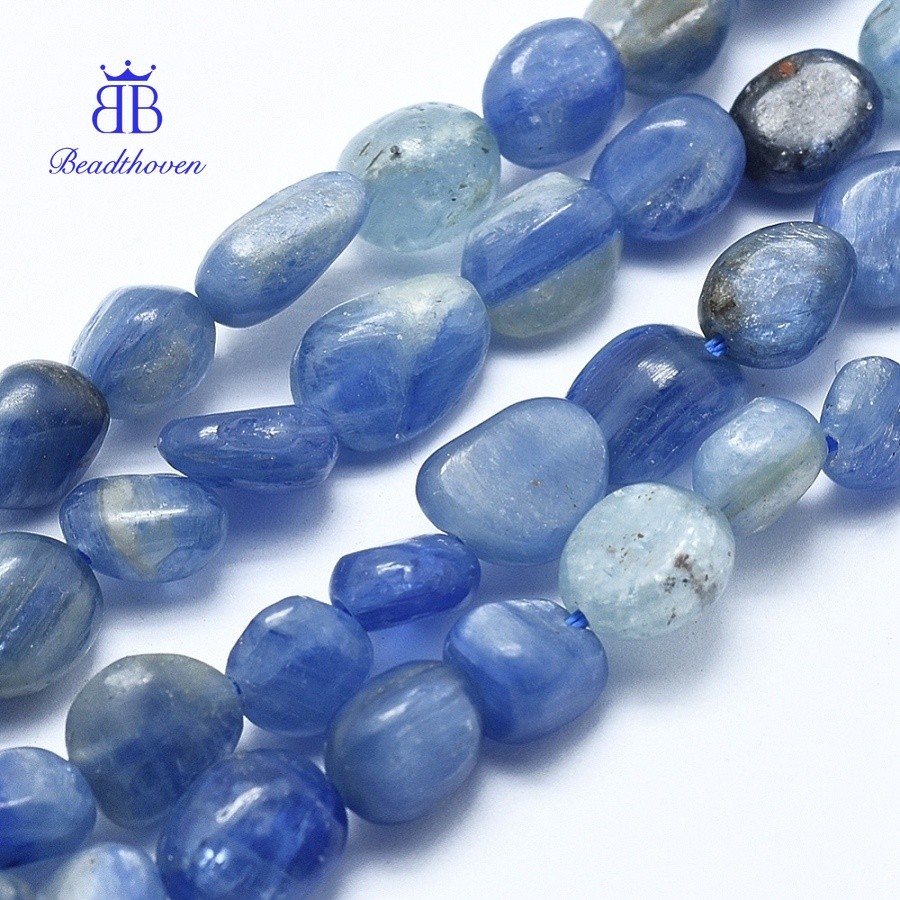 1 sợi Kyanite / Cyanite / Disthene Hạt Dây Đá Tumbled Nuggets 5-8mm Lỗ: 0.8mm 45-47 chiếc / sợi 15,7