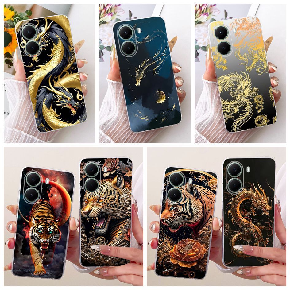 Dành Cho Poco X7 Pro Dành Cho Xiaomi Poco X7 Pro Capas Mới Cool Dragon Tiger Vỏ Mềm Silicon Trong Su