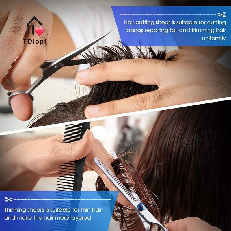[TDiepf] Bộ Kéo Cắt Tóc Salon 6 Inch Cắt Và Làm Mỏng Chất Lượng Chuyên Nghiệp Cho Gia Đình Và Salon 